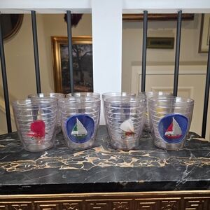 Tervis Vintage Tumblers Set of 8 Sailboat Fly Fishing 9oz